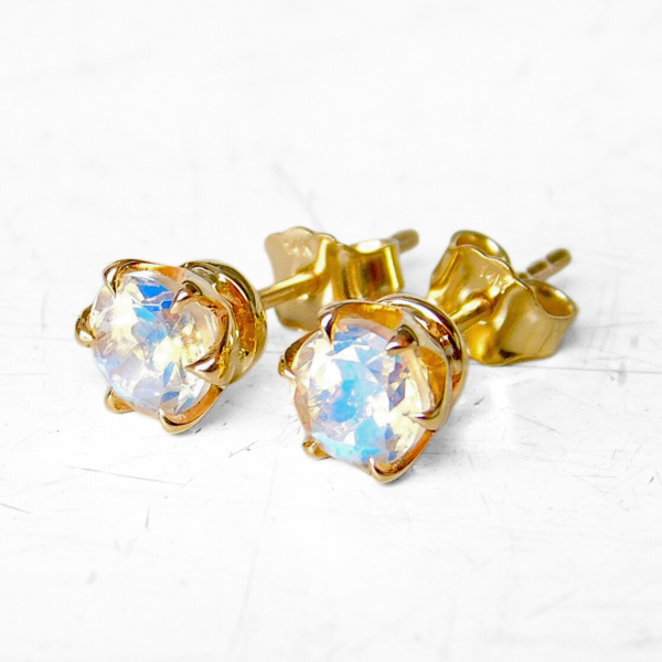 Kolczyki z kamieniami księżycowymi - Pazury